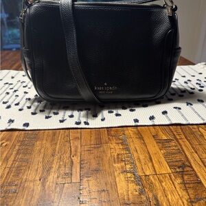 Kate Spade Black Pebbled Black Leather Purse